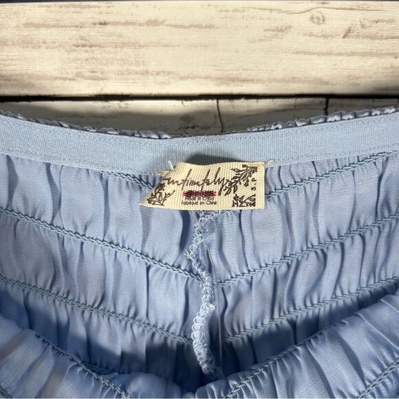 Free People Intimately Ruched Silky Shorties Short Blue Stretch Sz Small NEW - Picture 5 of 6
